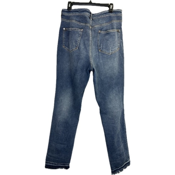 Pilcro by Anthropologie Cigarette High Rise Distressed Blue Jeans 32T EUC - Picture 5 of 14